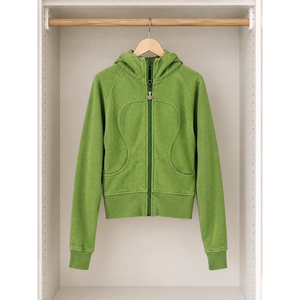 VTG Lululemon Lime Green Scuba Hoodie Size 2